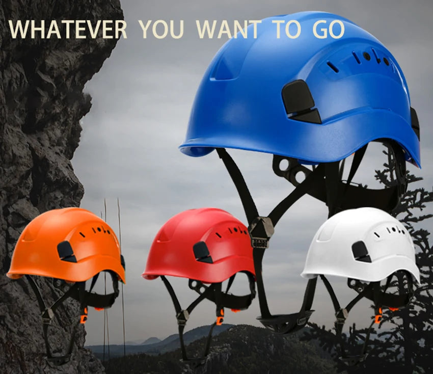 Safety Hard Hat-Adjustable ABS Climbing Helmet-6-Point Suspension