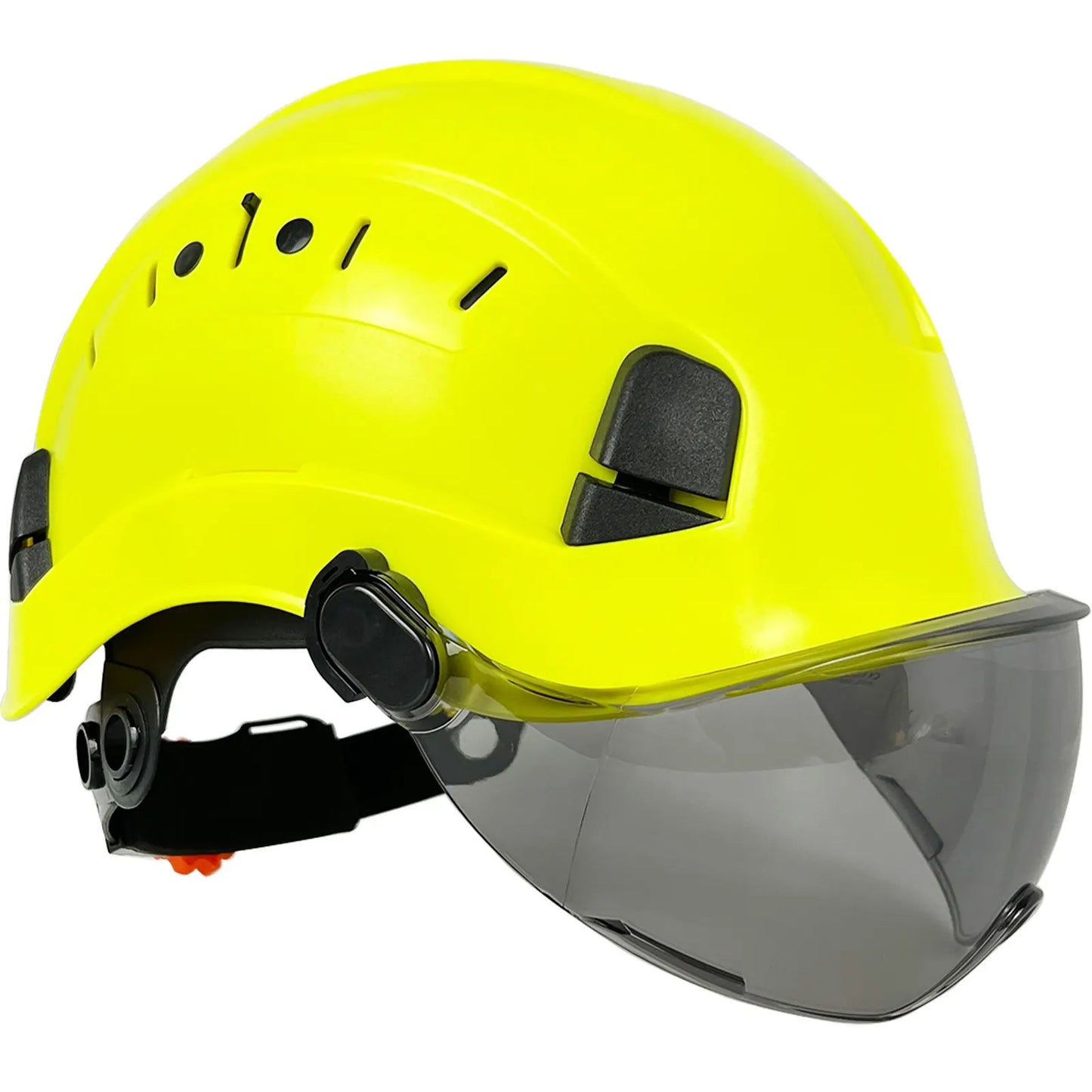 CE Construction Safety Helmet With Goggles Visor ABS Hard