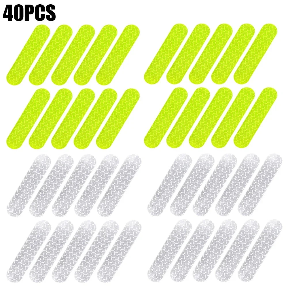 80-10PCS Reflector Tape For Night Riding Walking Car