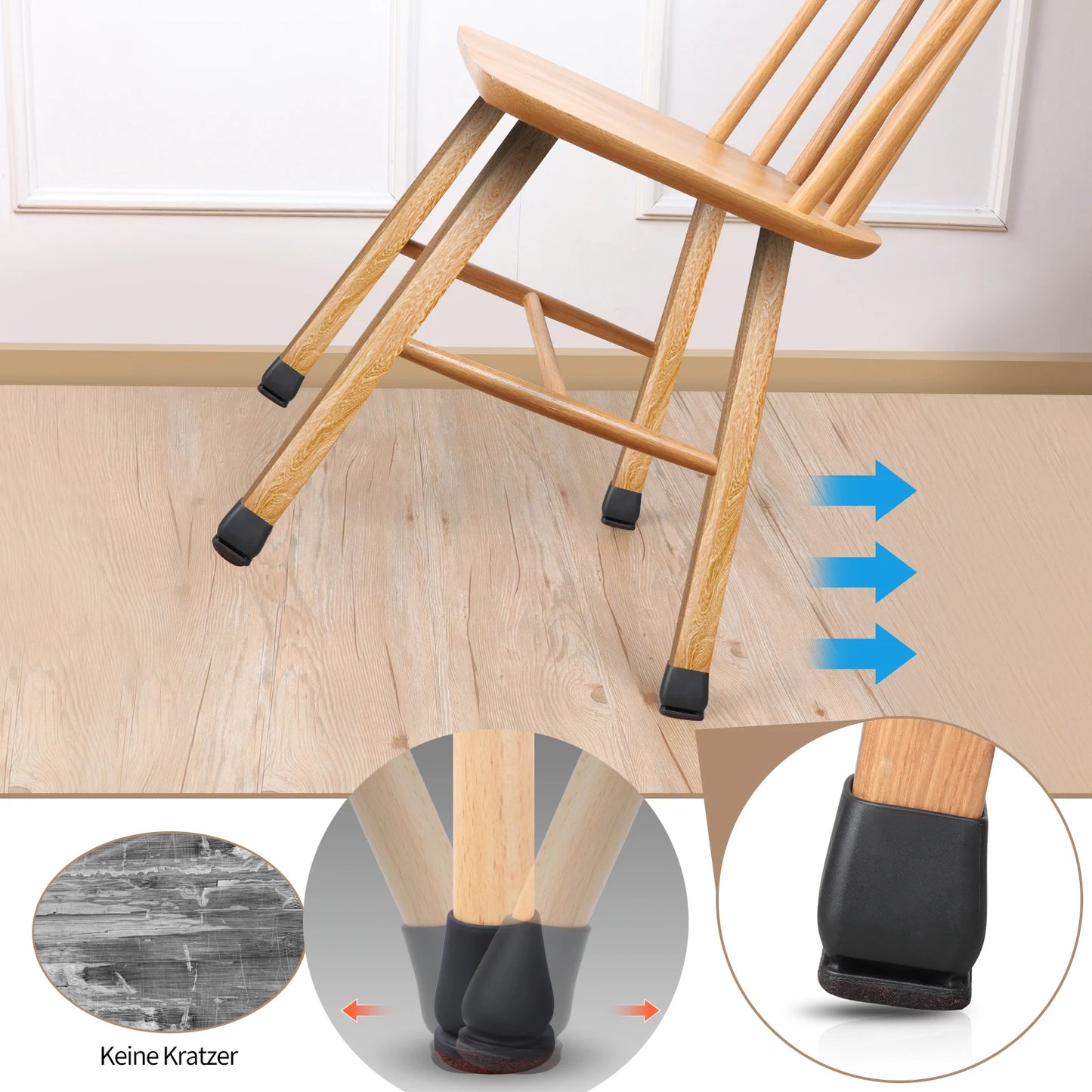 8PCS Chair Leg Floor Protector