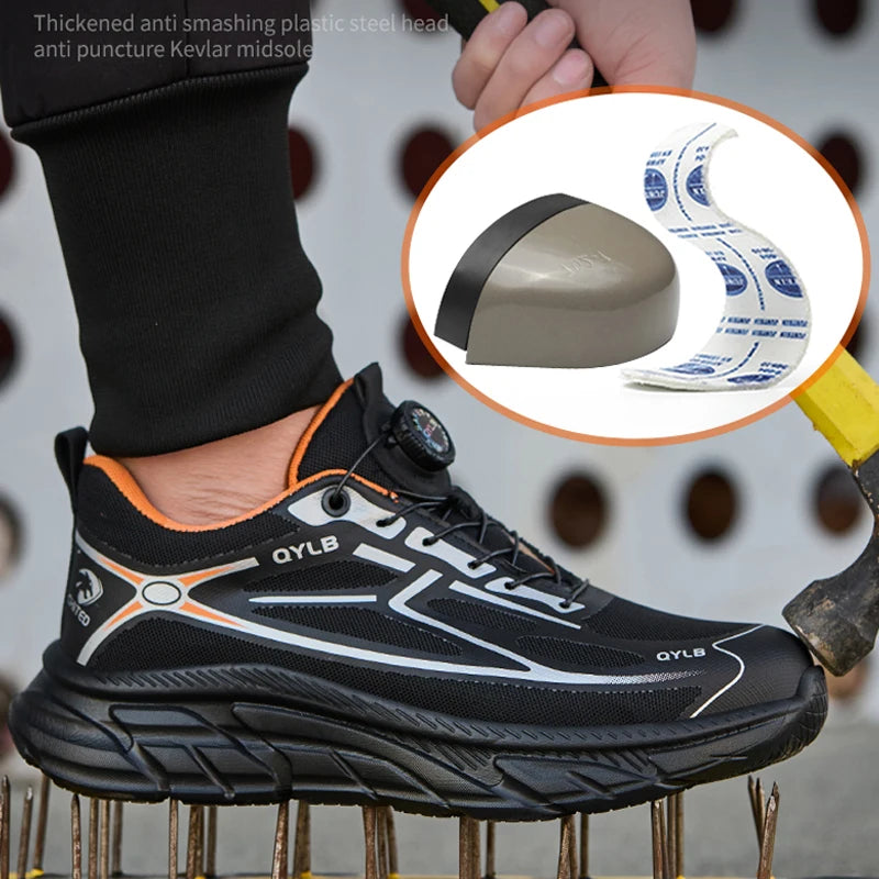 Safety Shoes Men Rotating button Protection