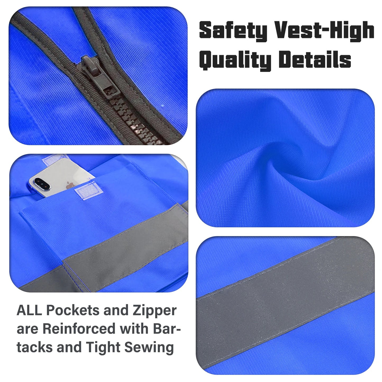 S-5XLSafety Vest 20 Pack, Custom Logo Construction Vest