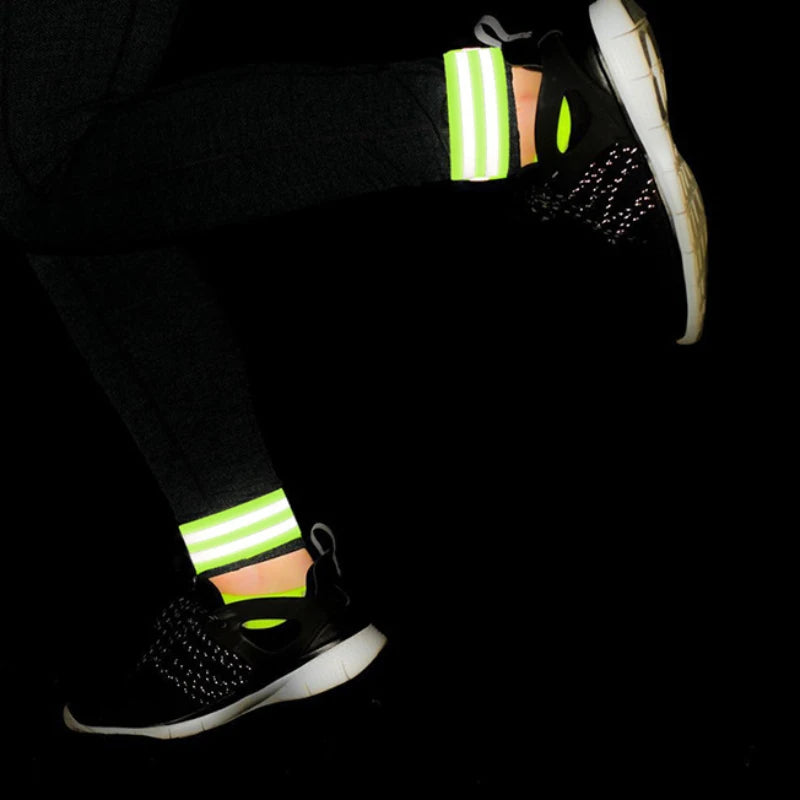 2PCS Running Reflective Arm Bands for Wrist Ankle Leg