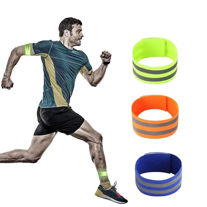 2PCS Running Reflective Arm Bands for Wrist Ankle Leg