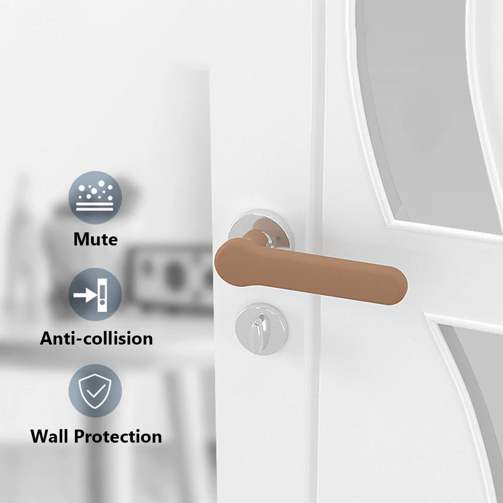 2PCS Anti-collision Silicone Door Knob Cover
