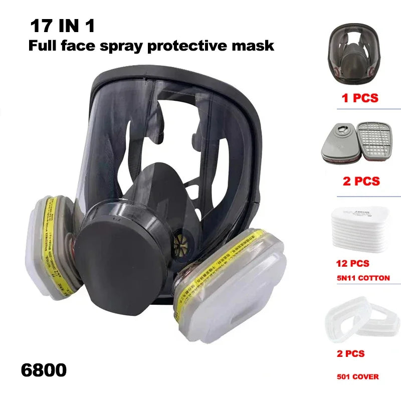 Full Face 6800 Gas Mask Spray Protective