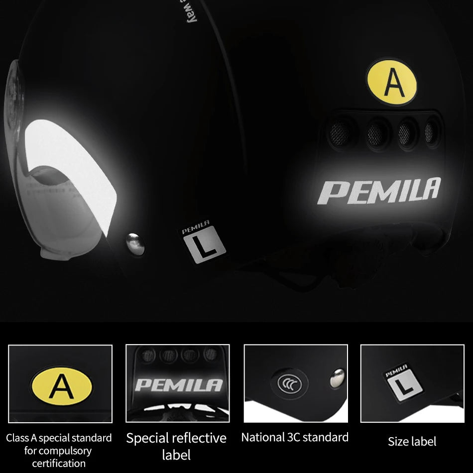 PEMILA Cycling Helmet With Goggles