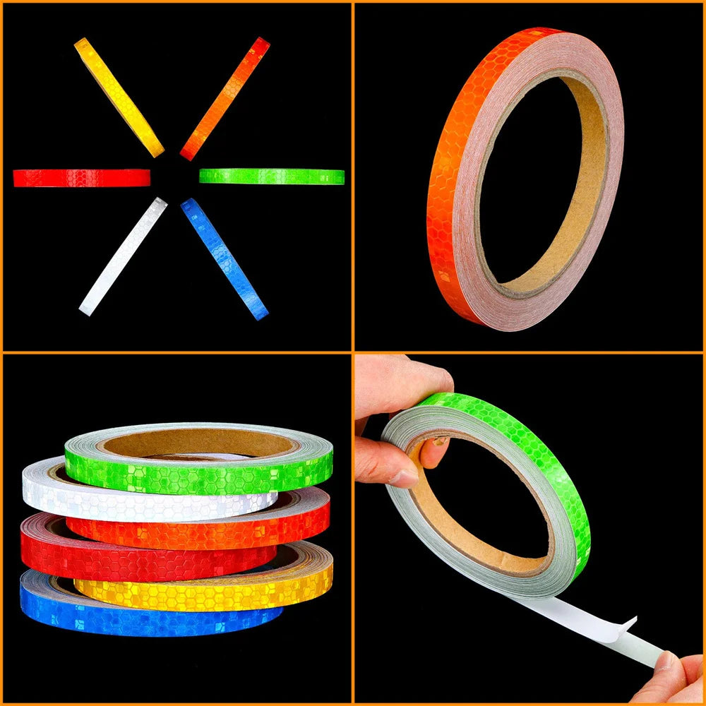 1cm*8m Reflective Tapes 9 Colors Reflectors Warning