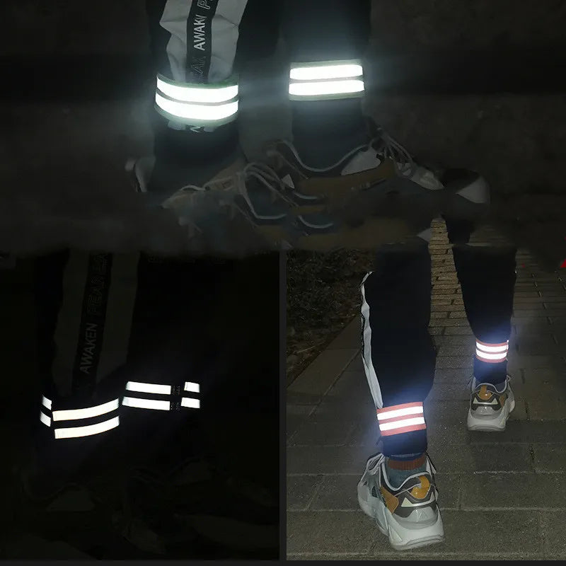 2PCS Running Reflective Arm Bands for Wrist Ankle Leg