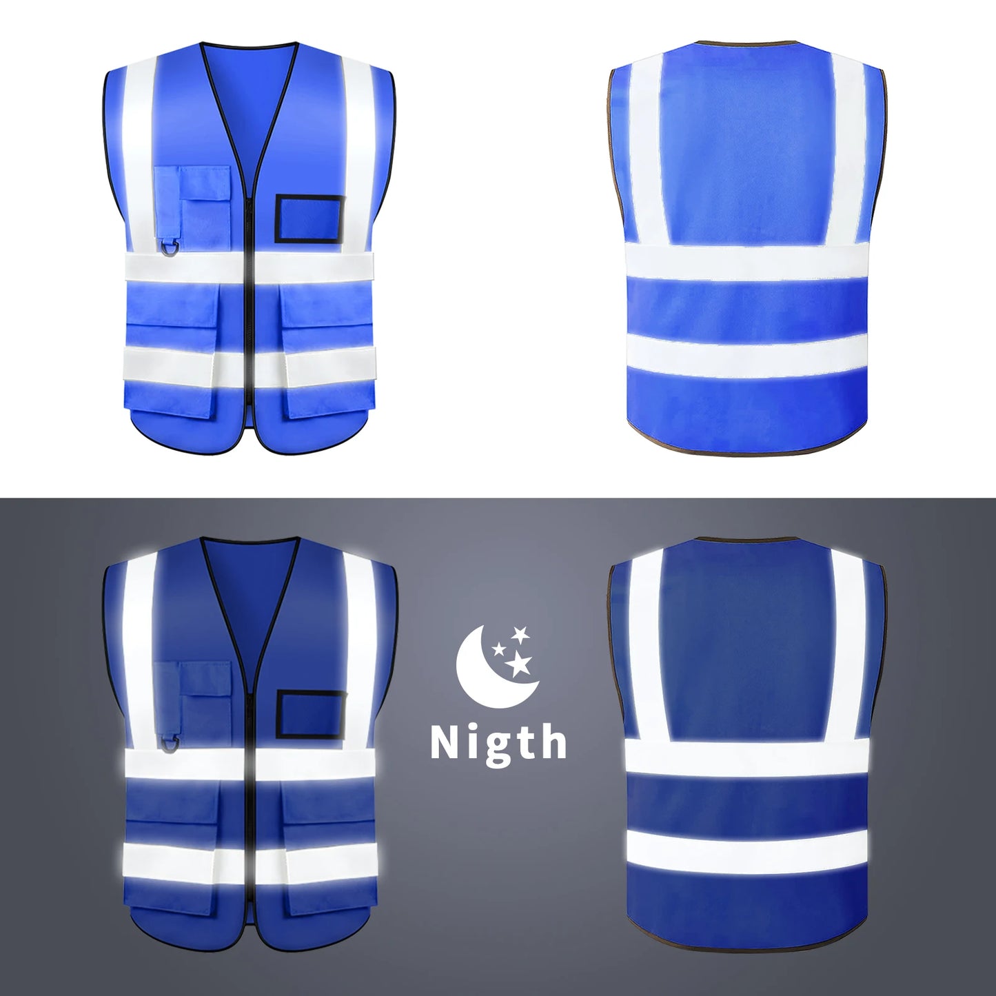 S-5XLSafety Vest 20 Pack, Custom Logo Construction Vest