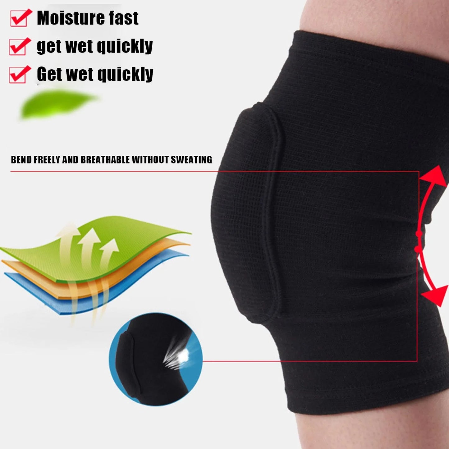 2pcs Sports Compression Knee Pads