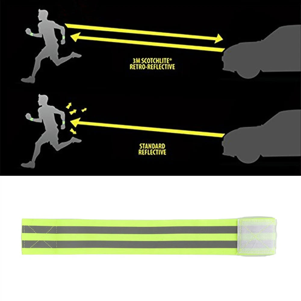 2PCS Running Reflective Arm Bands for Wrist Ankle Leg