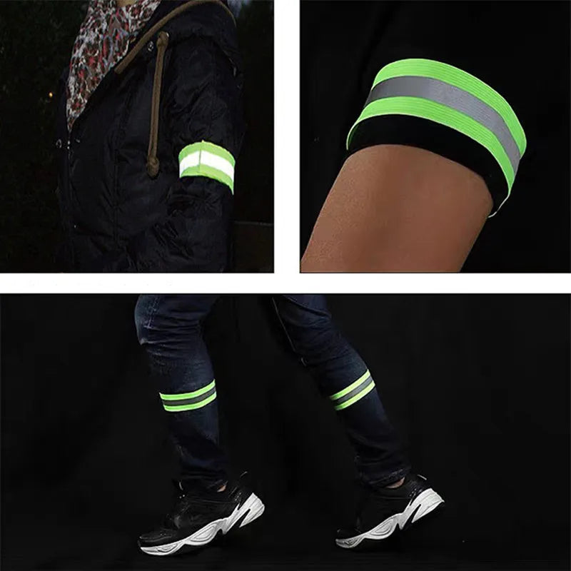 2PCS Running Reflective Arm Bands for Wrist Ankle Leg