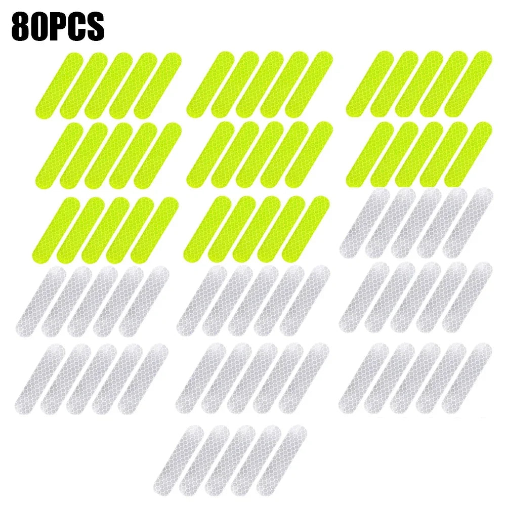 80-10PCS Reflector Tape For Night Riding Walking Car