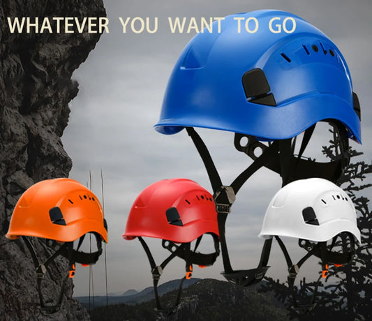 Safety Hard Hat-Adjustable ABS Climbing Helmet-6-Point Suspension