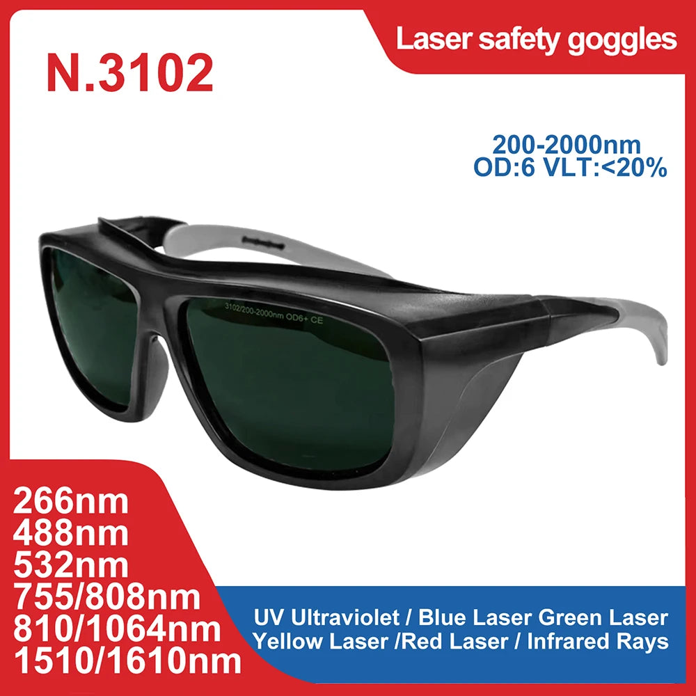 laser glasses 190-2000nm 10600nm OD6 CO2 Laser Protection goggles