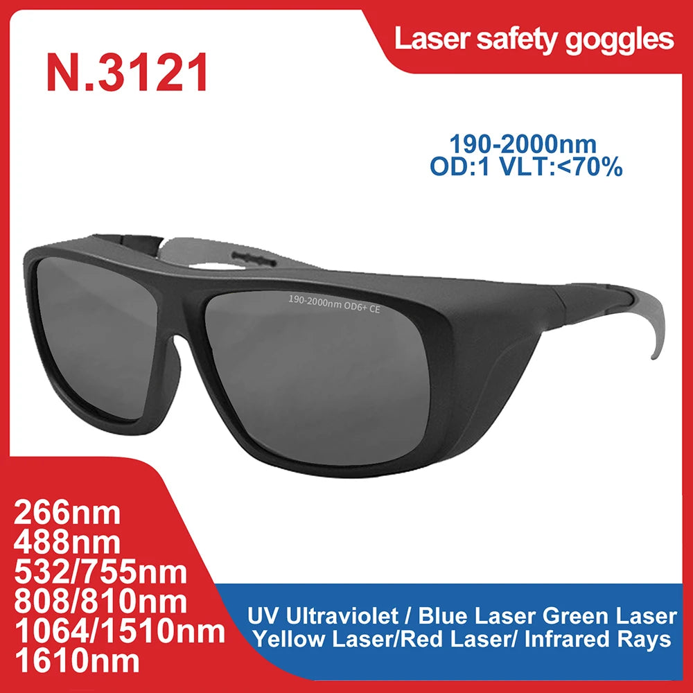laser glasses 190-2000nm 10600nm OD6 CO2 Laser Protection goggles