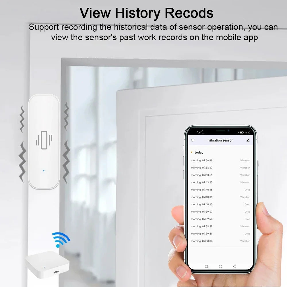 Tuya WiFi/Zigbee Smart Vibration Sensor Home