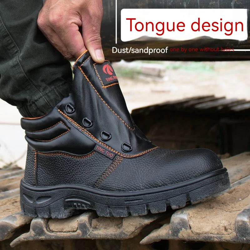 Wear-resisting Men Work Safety Boots Anti-smash