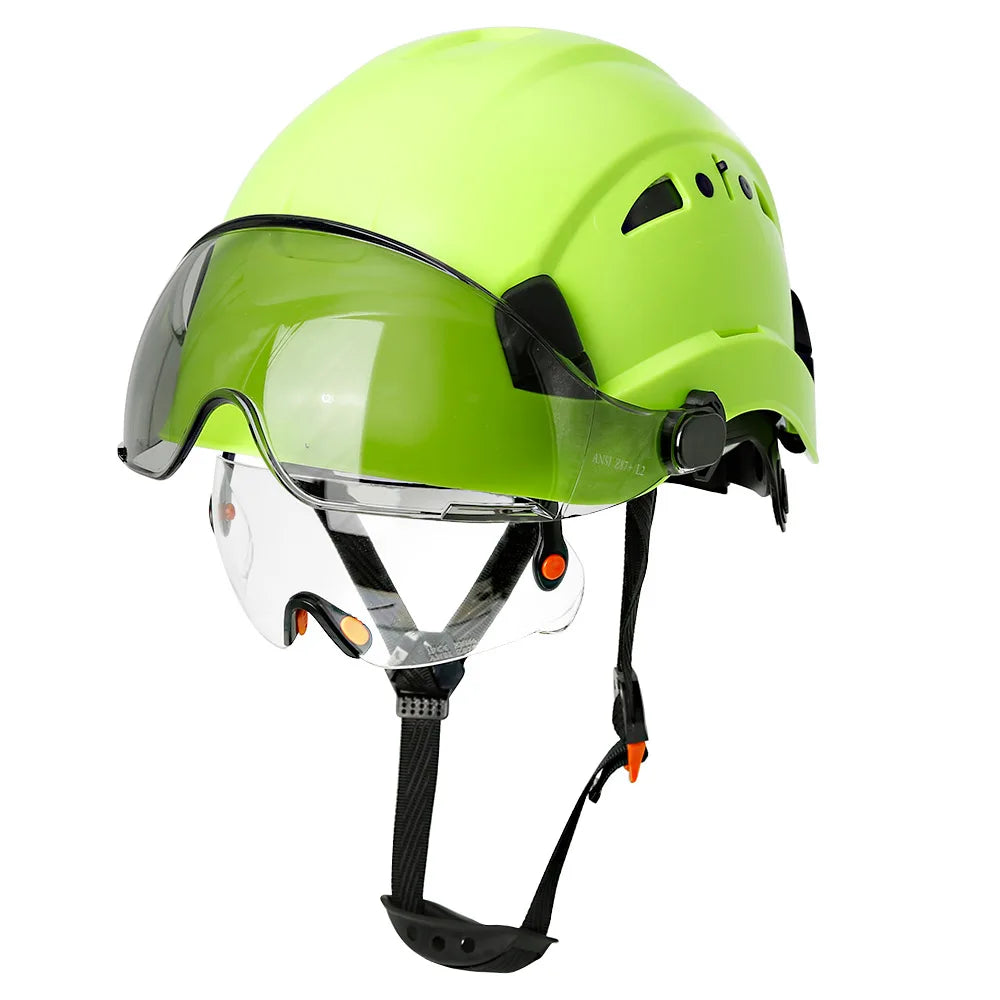 CE Construction Safety Helmets with Double Goggles ANSI  ABS