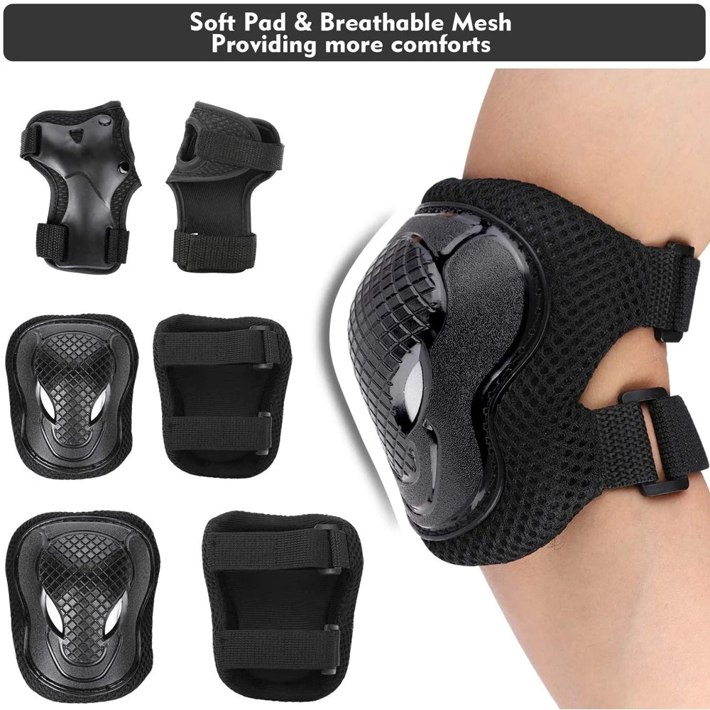 6Pcs/Set Kids Safety Knee Pads