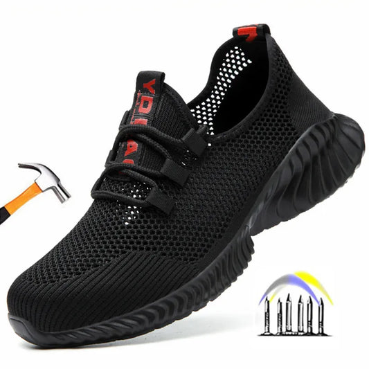 summer work shoes with protection breathable\