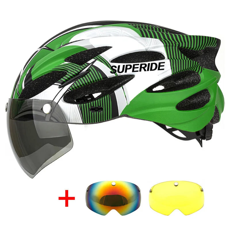 Ultalight Cycling Helmet with Magnetic Googles