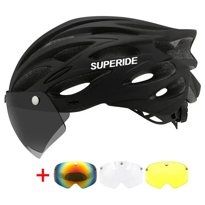 Ultalight Cycling Helmet with Magnetic Googles