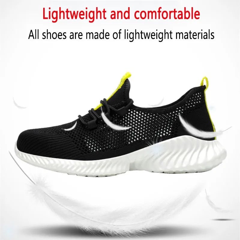 summer work shoes with protection breathable\