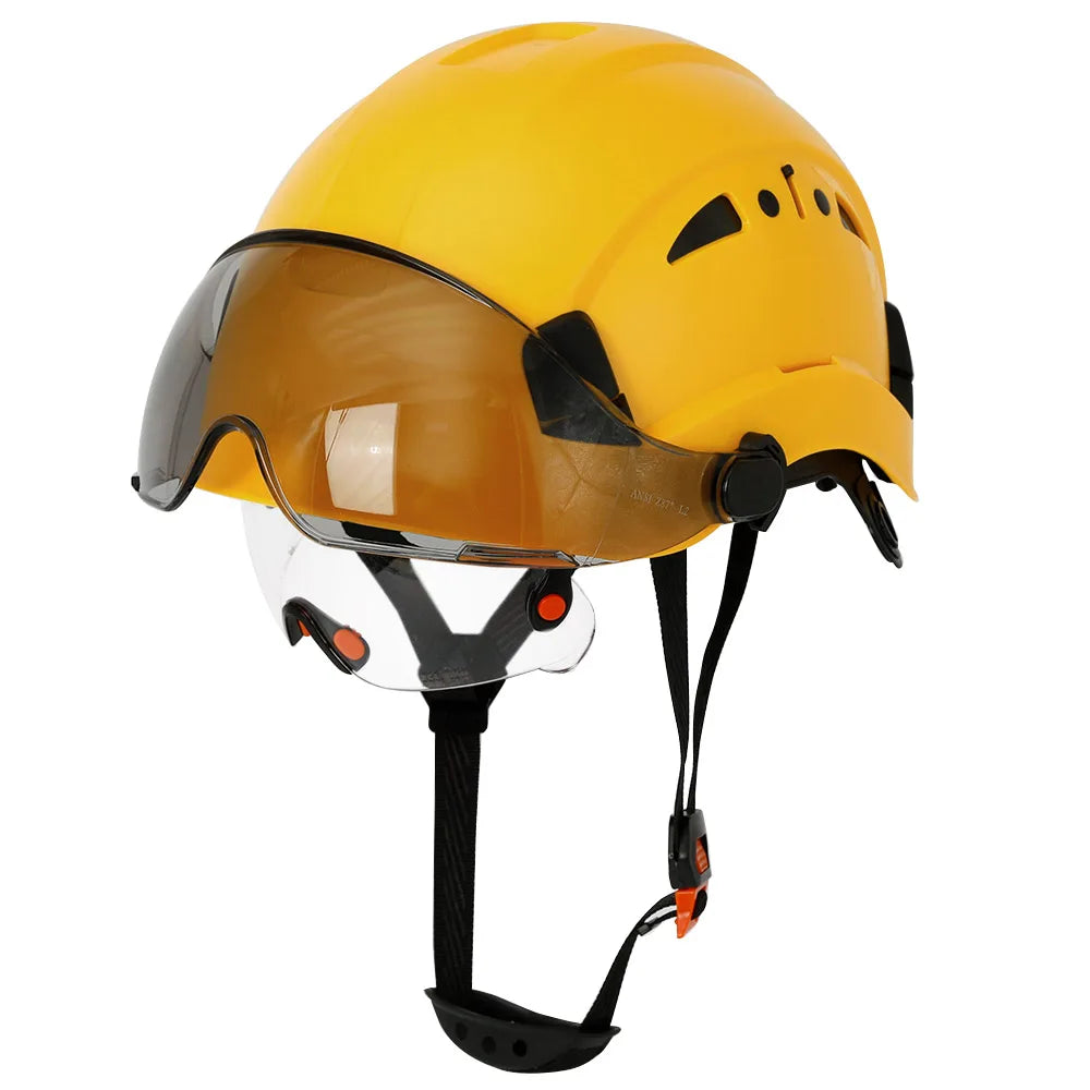 CE Construction Safety Helmets with Double Goggles ANSI  ABS