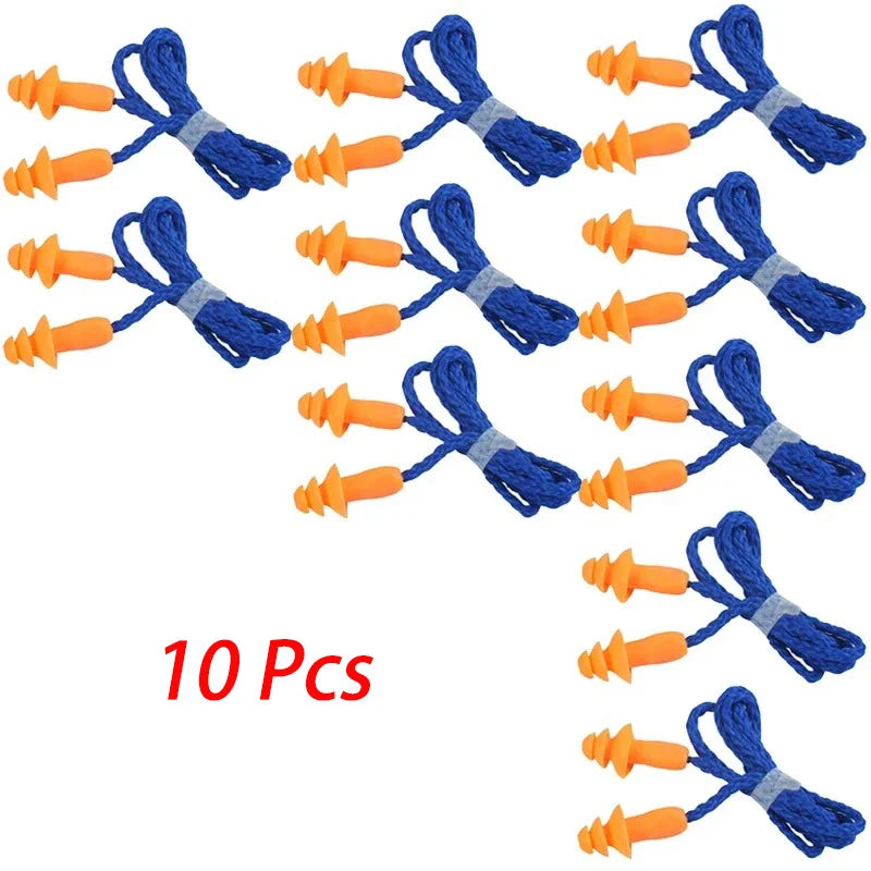 1/5/10 Pcs Silicone Corded Ear Plug Protector