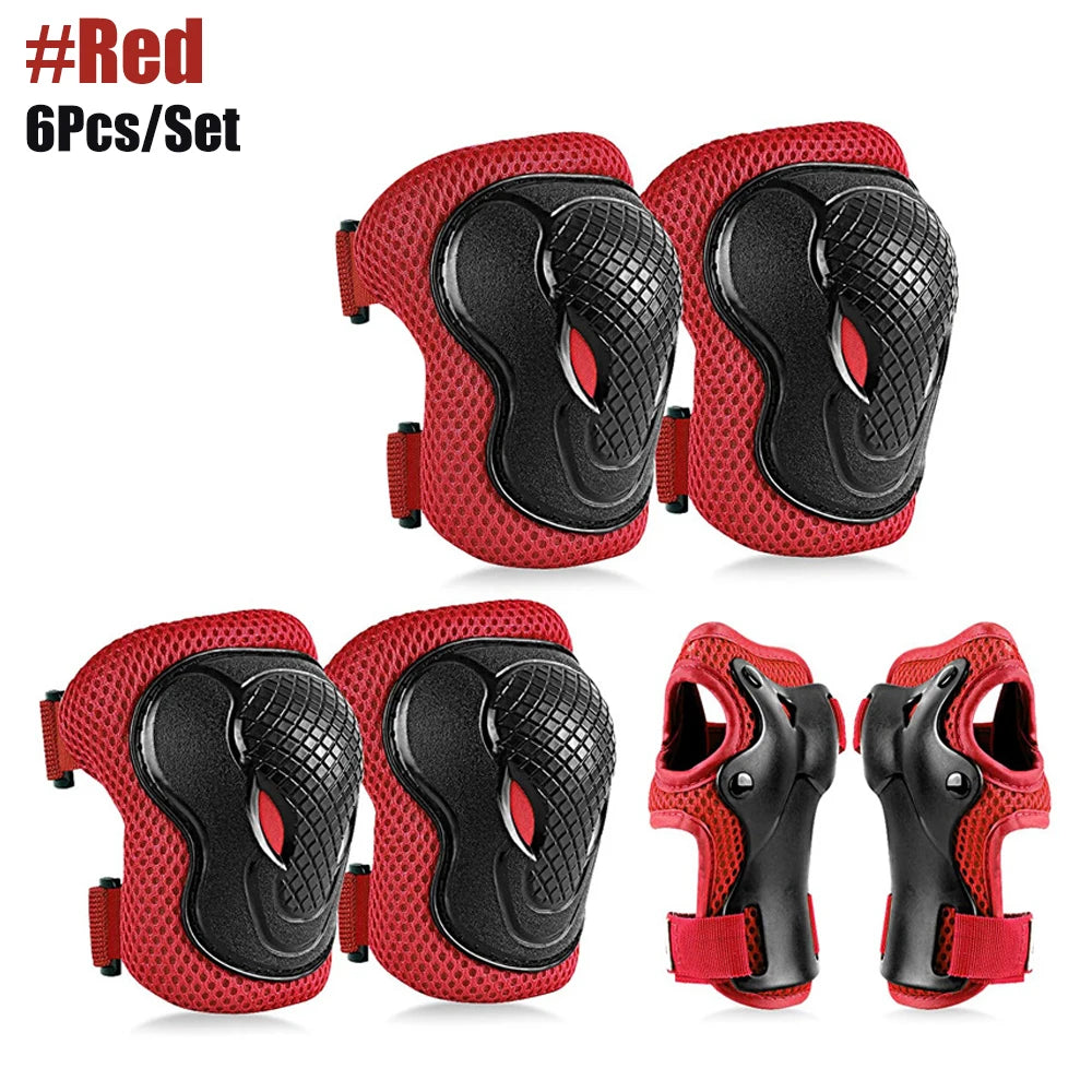 6Pcs/Set Kids Safety Knee Pads