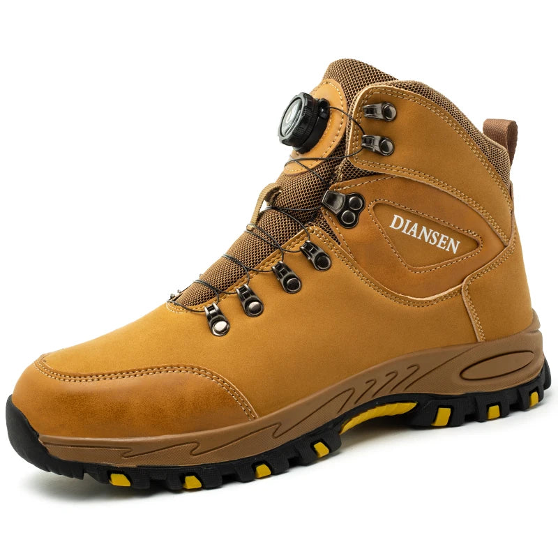 Rotating Button Safety Shoes Men Work