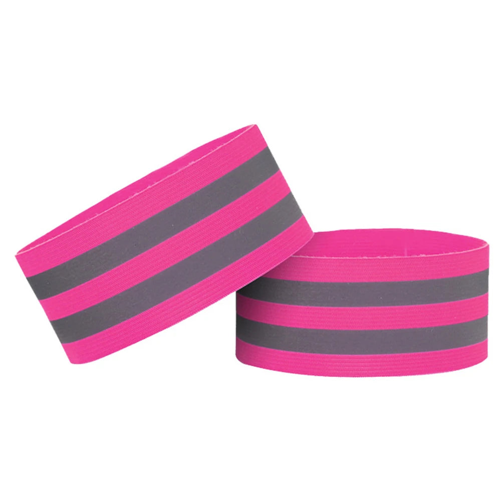 Wristband Reflector Tape Ankle Leg Safety Straps 2Pcs