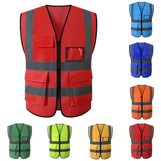 Adjustable Reflective Highlight Security Vests Sports
