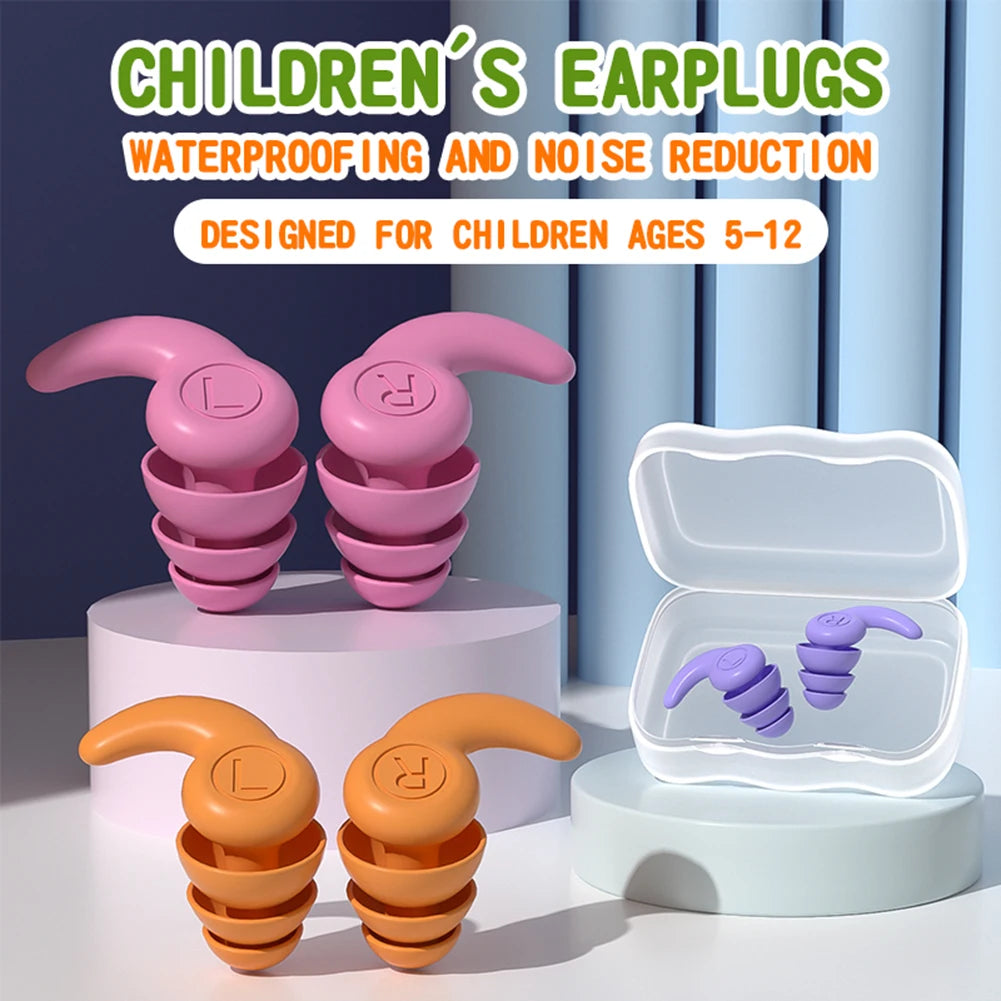 Children Silicone Ear Protector Canceling Noise 3 Layers