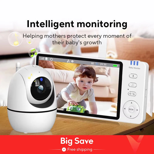 5 Inch Video Baby Monitor With Camera PTZ