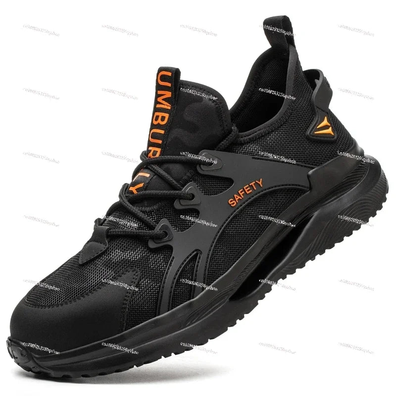 Summer safety shoes men work sneakers
