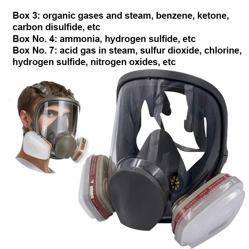 Full Face 6800 Gas Mask Spray Protective