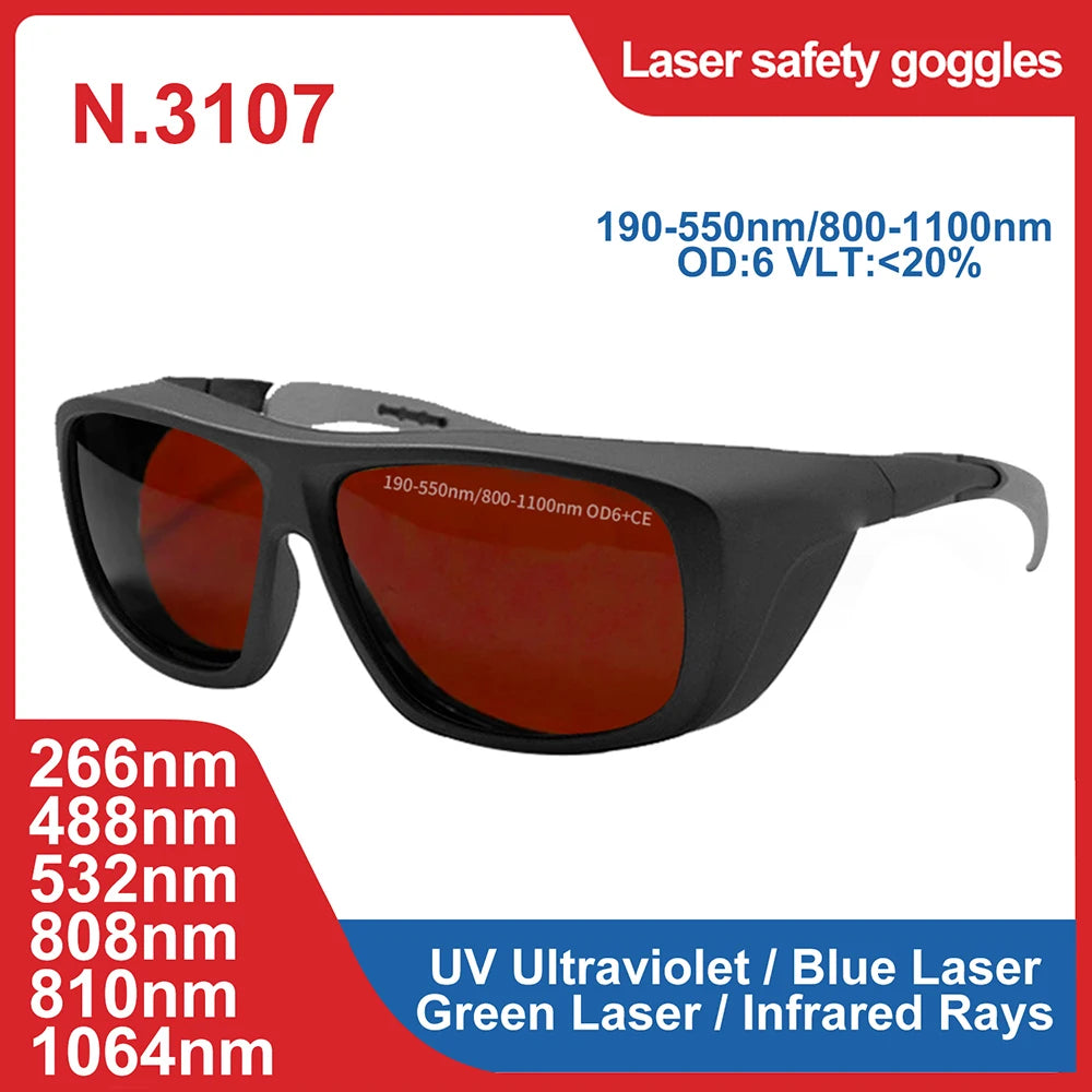 laser glasses 190-2000nm 10600nm OD6 CO2 Laser Protection goggles