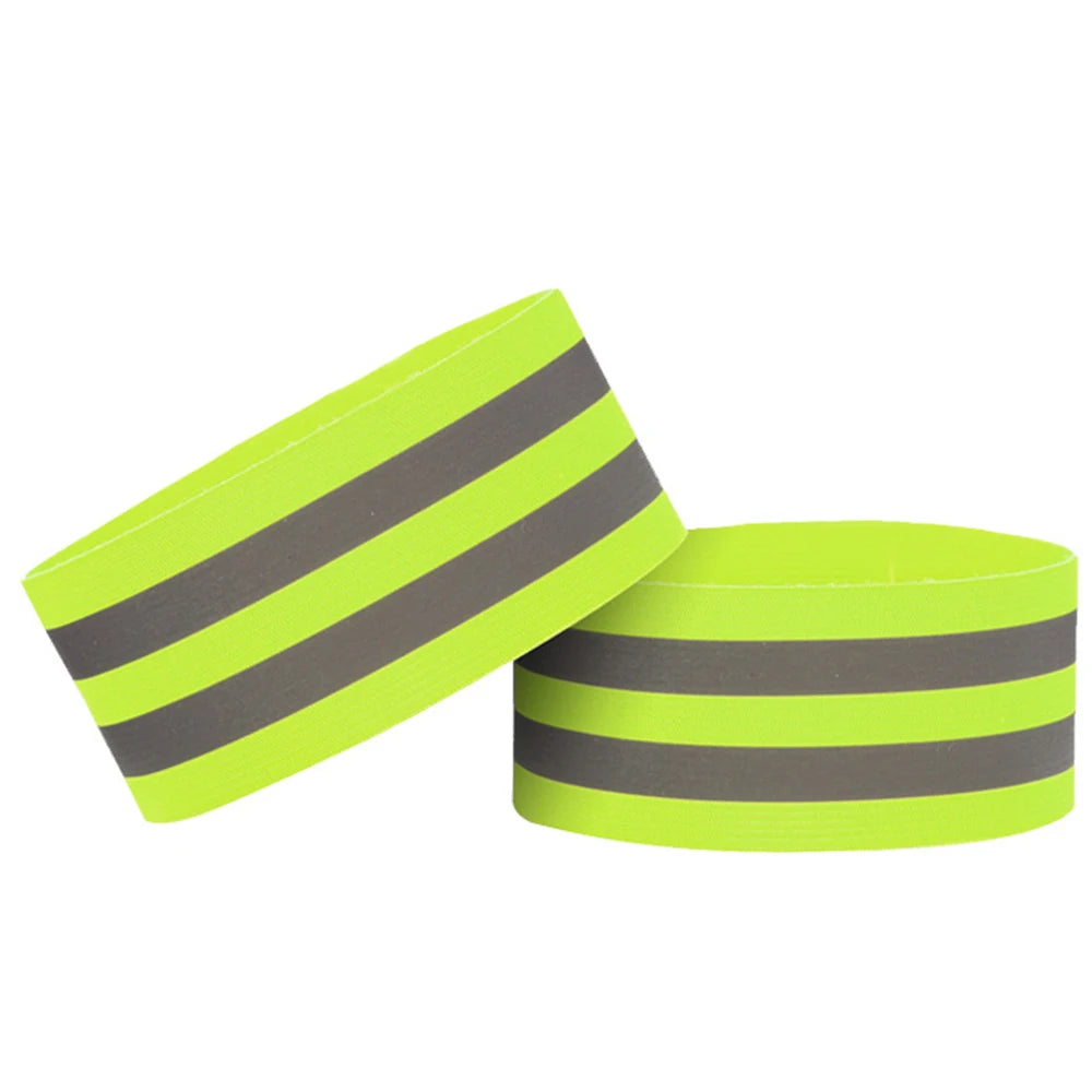 Wristband Reflector Tape Ankle Leg Safety Straps 2Pcs