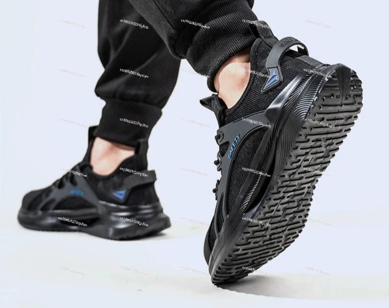 Summer safety shoes men work sneakers