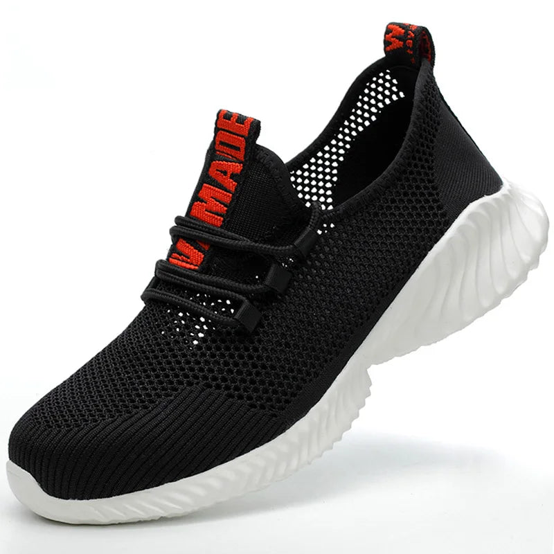 summer work shoes with protection breathable\