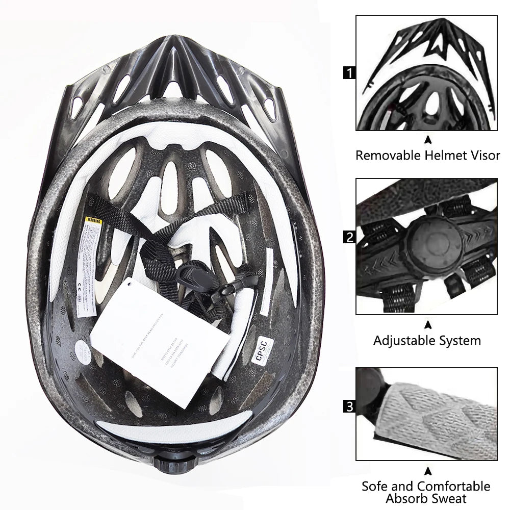 PMT Lightweight Cycling Helmet Comfort MTB Helmet Carbon