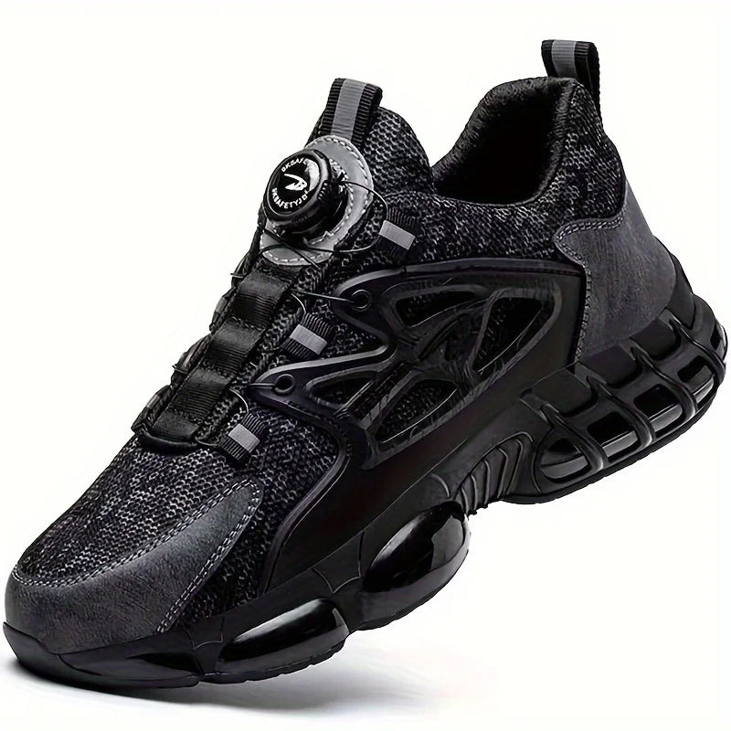 Rotating Button Safety Shoes Men Steel Toe