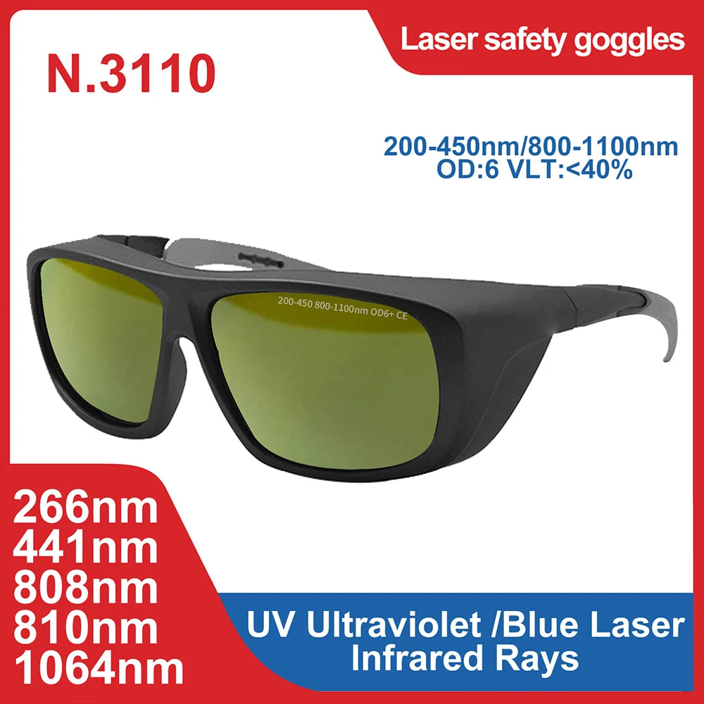 laser glasses 190-2000nm 10600nm OD6 CO2 Laser Protection goggles