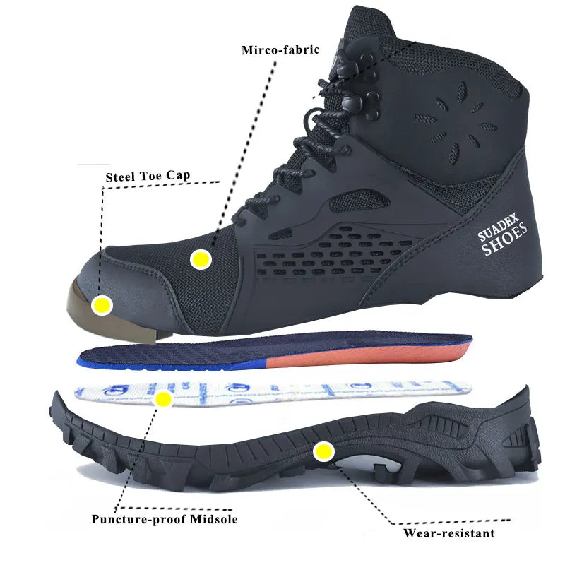 SUADEX S1 Safety Boots Men Work Shoes