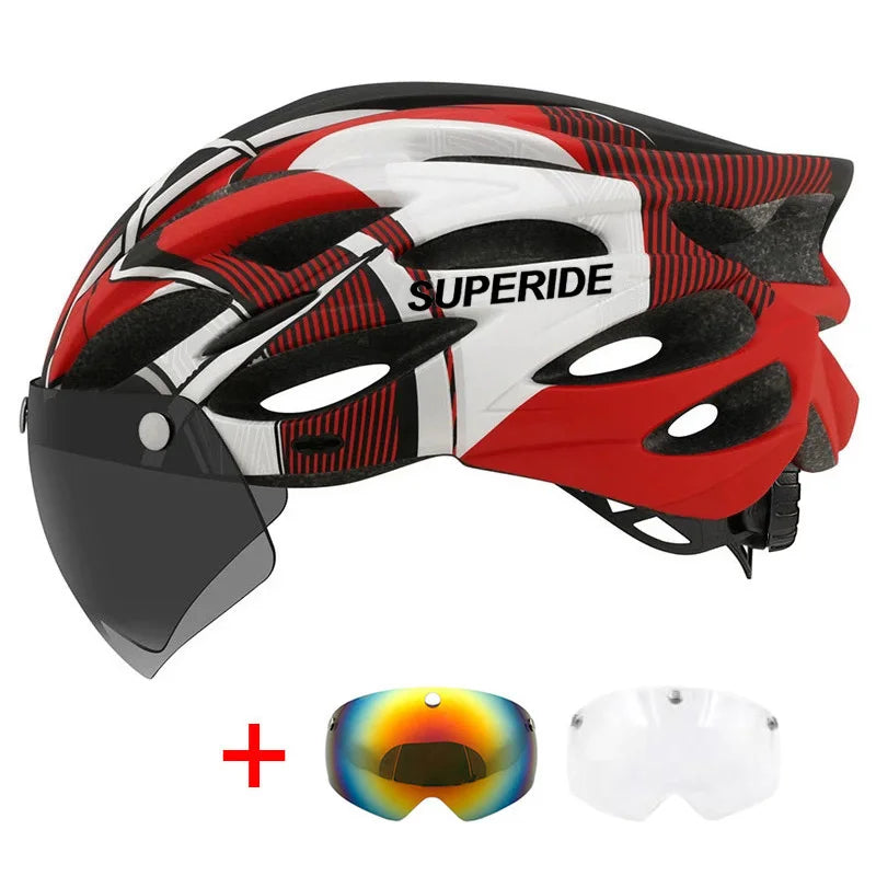 Ultalight Cycling Helmet with Magnetic Googles