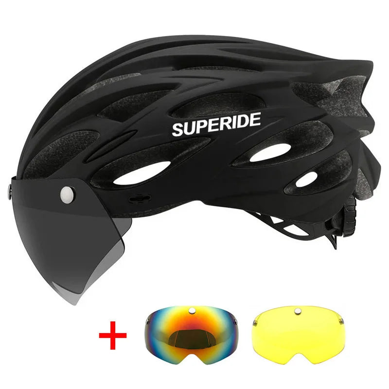 Ultalight Cycling Helmet with Magnetic Googles