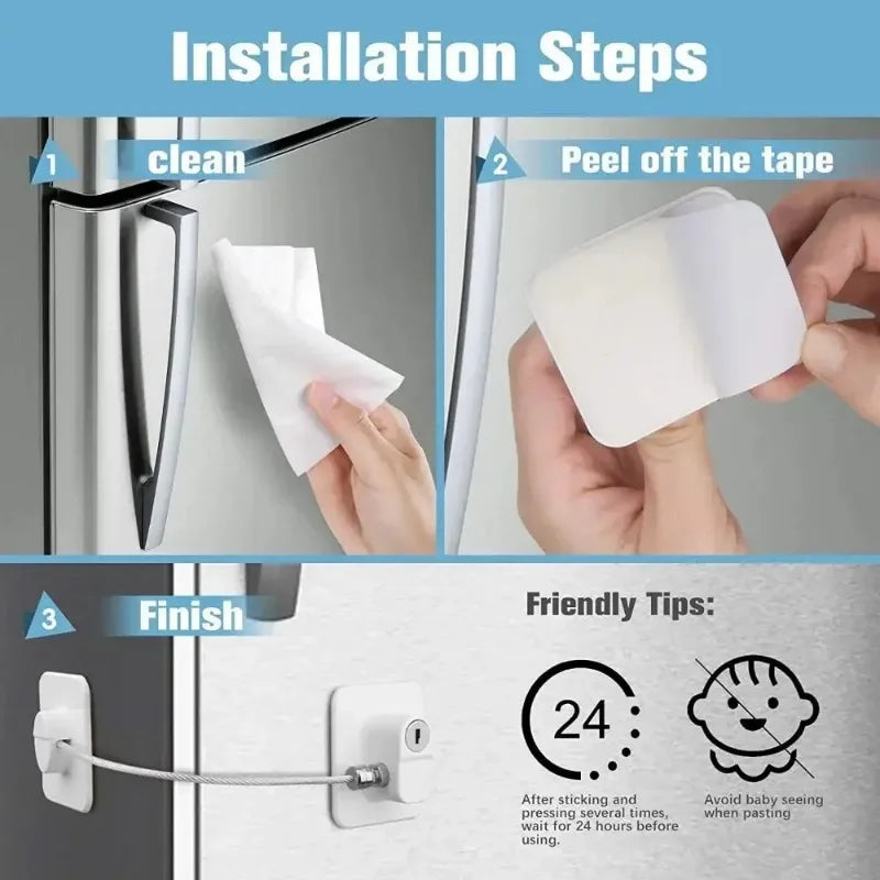 Refrigerator Door Lock, Child Proof Fridge